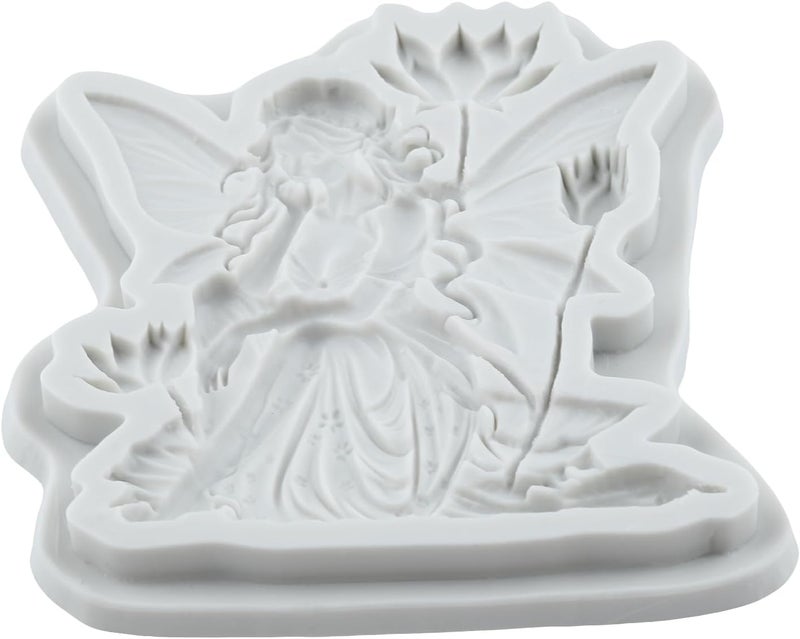 TAOXIBEI Lotus Fairy Silicone Molds Fairy Polymer Clay Mold Forest Elf Resin Mold for DIY Crafts Epoxy Resin Casting Air Dry Polymer Clay Plaster Jewelry Making - Image 3